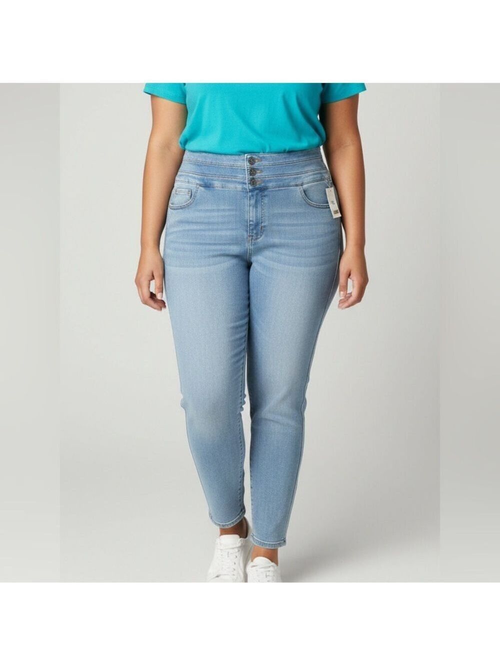 FRANKIE & STELLA JEANIOLOGIE Jeans Light Wash High Rise Skinny 18W